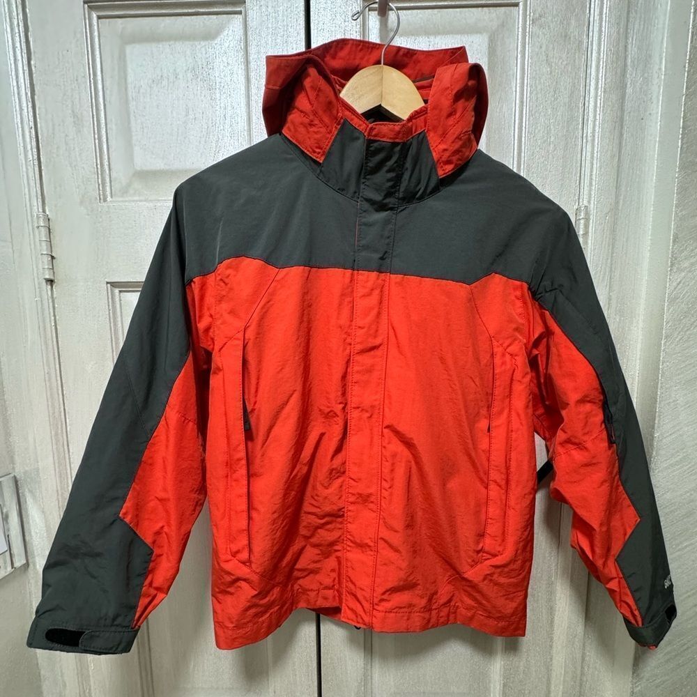 Gap Kids Boys L(10) Carrot Red Nylon Windbreaker Hooded Outdoor Jacket
